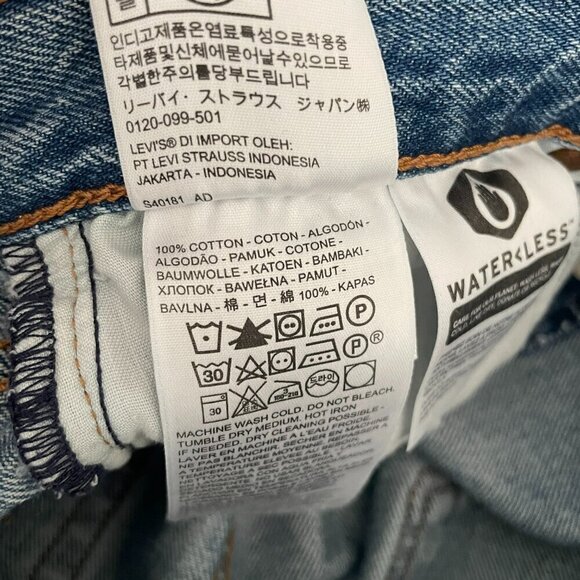 Levi's Wedgie Icon Fit High Rise Denim Casual Straight Leg Jeans Shut Up Blue 24 - Picture 11 of 11